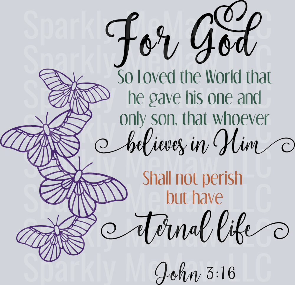 For God so loved the World UV DTF Decal