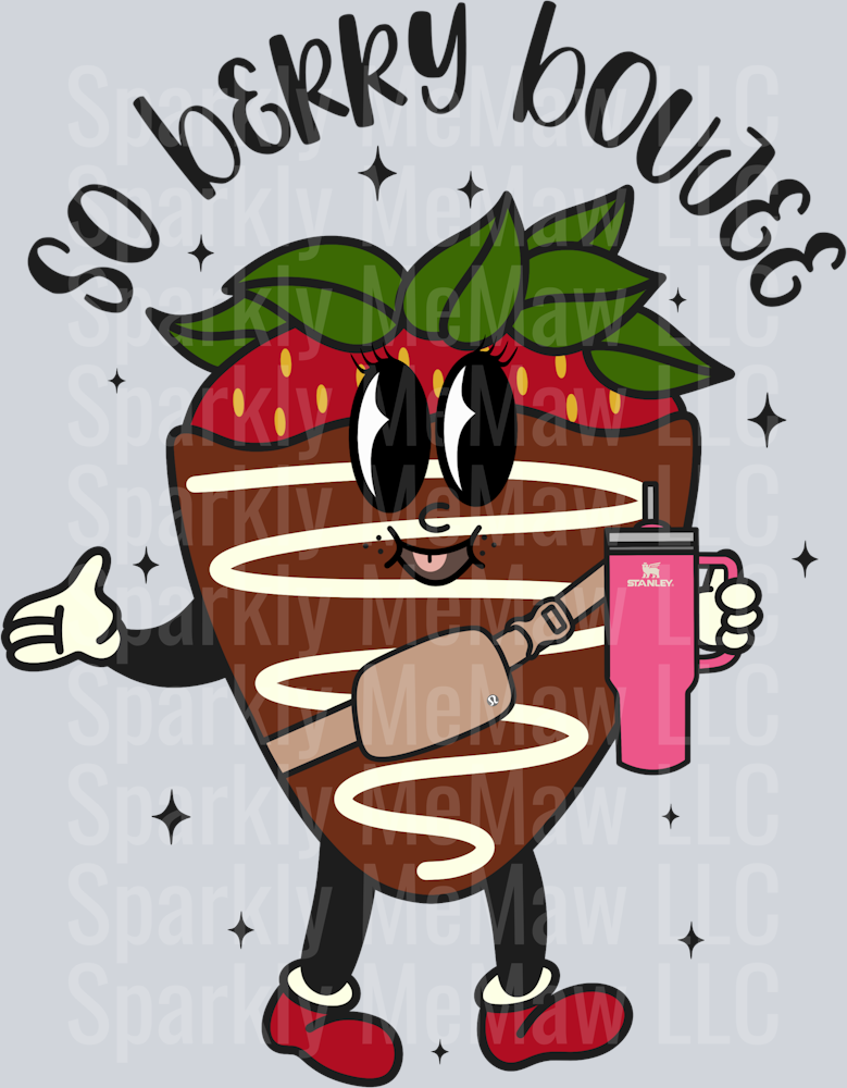 So berry Bougee (Black) UV DTF Decal