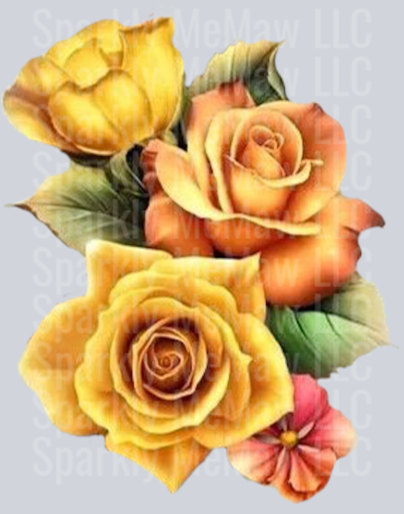 yellowrose7 clip art Decal