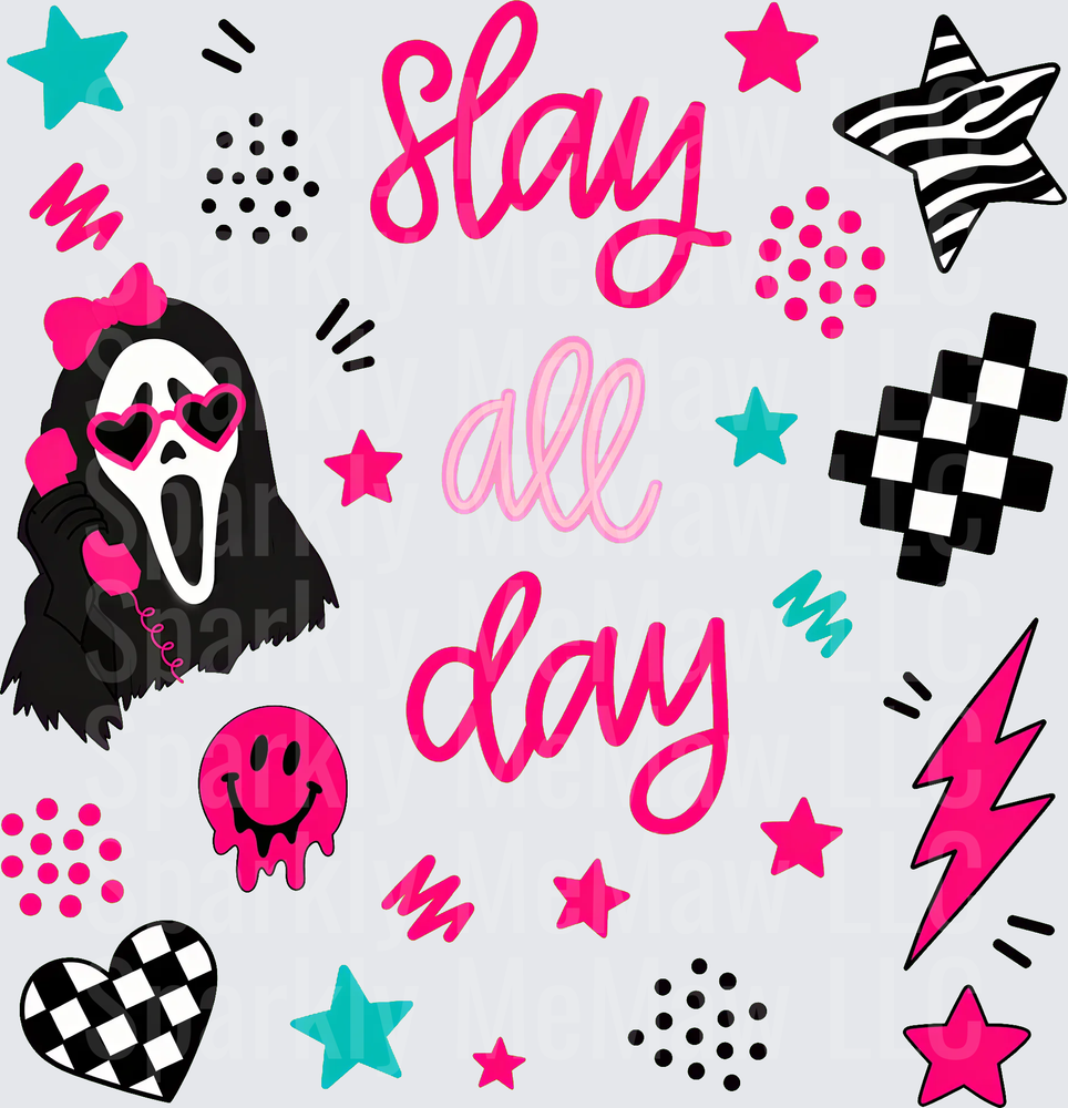 Ghostface Slay All Day Sheet 10x10 inch sheet