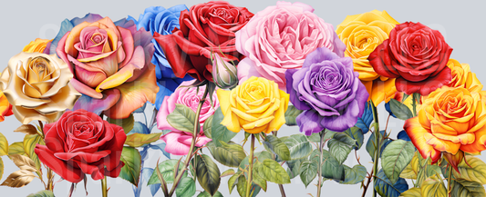 Roses 16 oz UV DTF Wrap