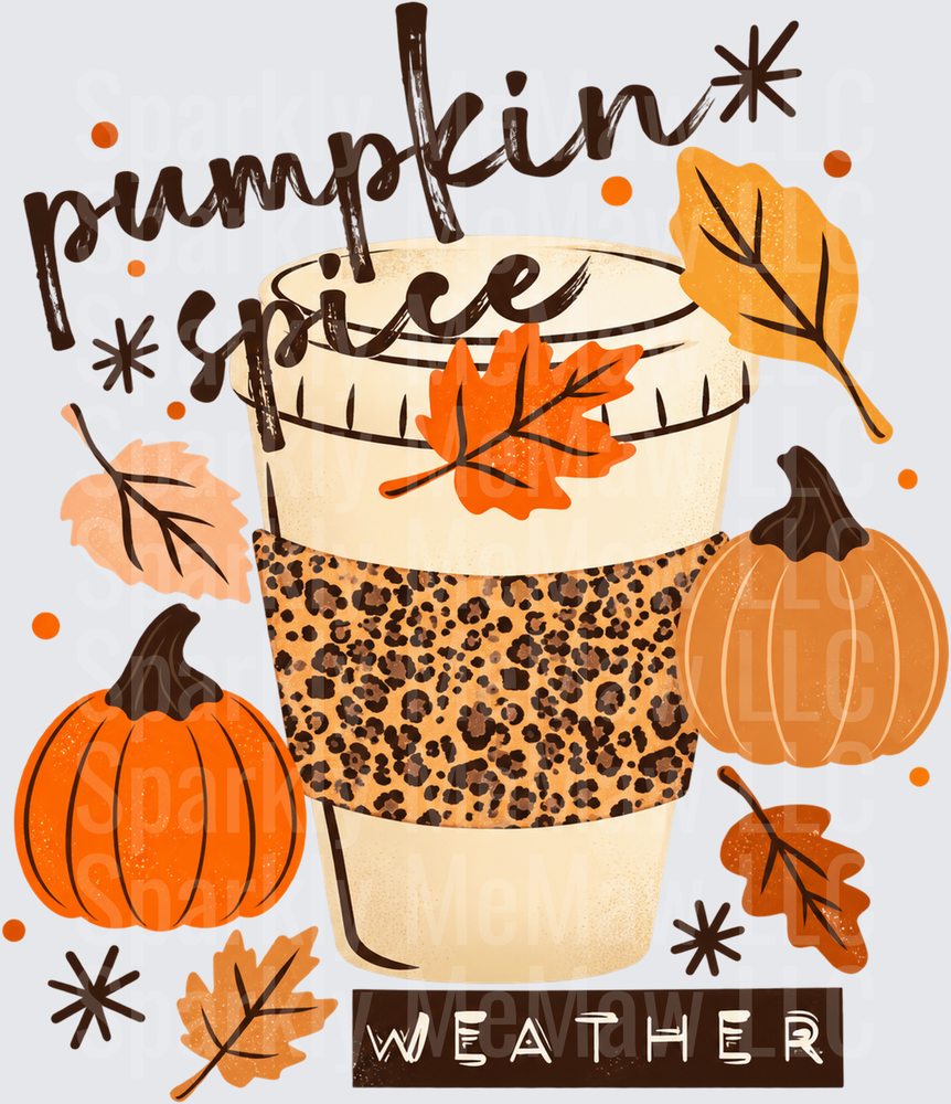 Pumpkin Spice Weather UV DTF Decal