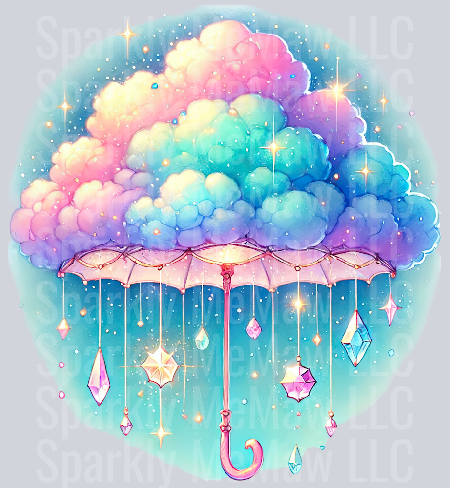 3 April Showers UV DTF Clip art Decal