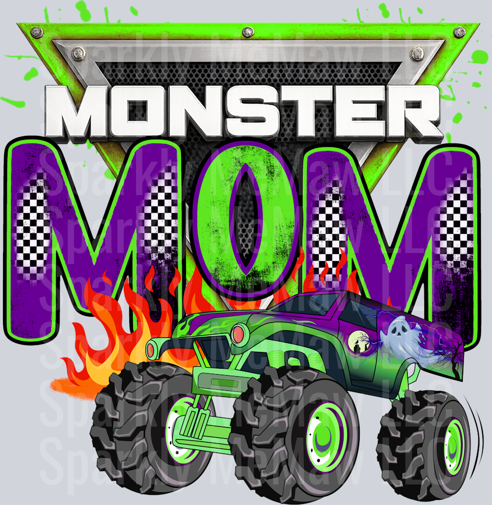 monster mom grave DTF Transfer (fabrics)