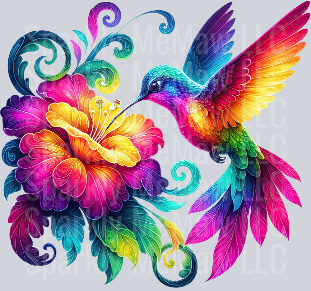 46 Hummingbird Clip Art UV DTF Decal