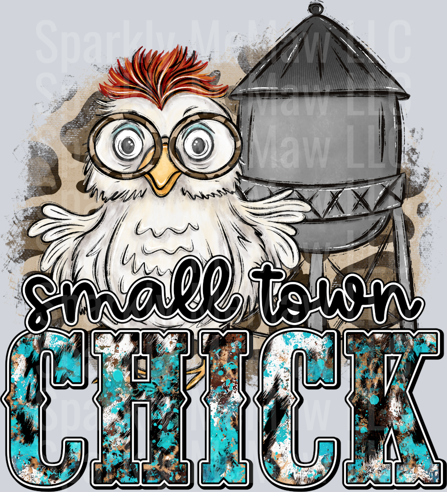 Small Town Chick 1 UV DTF Decal