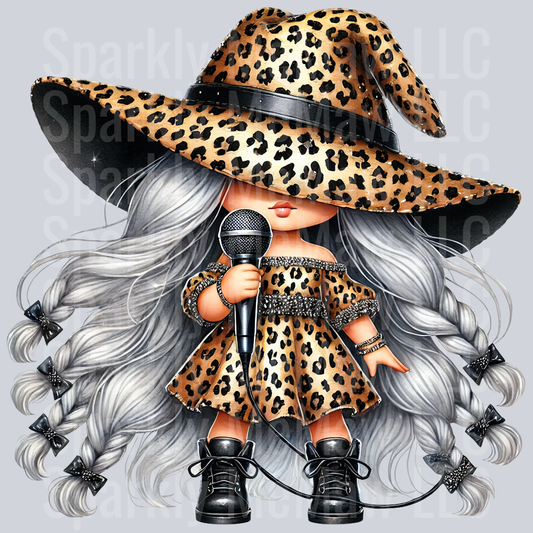 3 Leopard Print Gnome Girls Clipart Decal