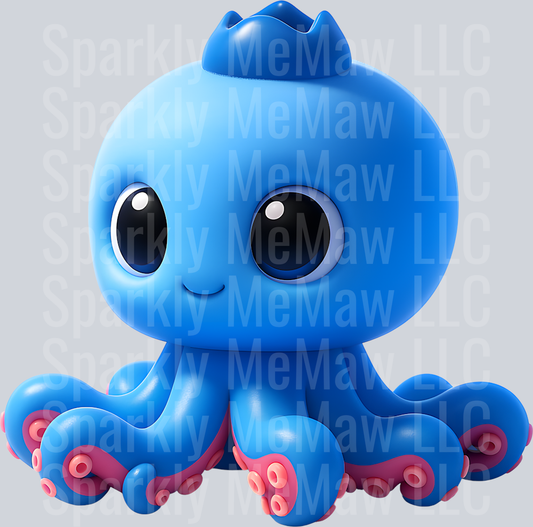 Bluberini Octopusini Brain Rot UV DTF Decal