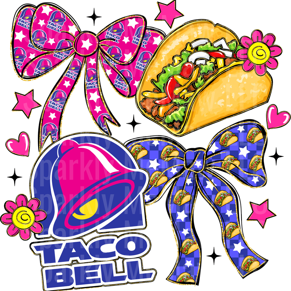 Taco Bell Coquette UV DTF Decal