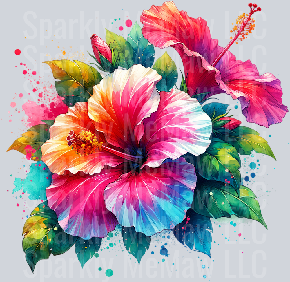 flower 4 Clip Art UV DTF Decal