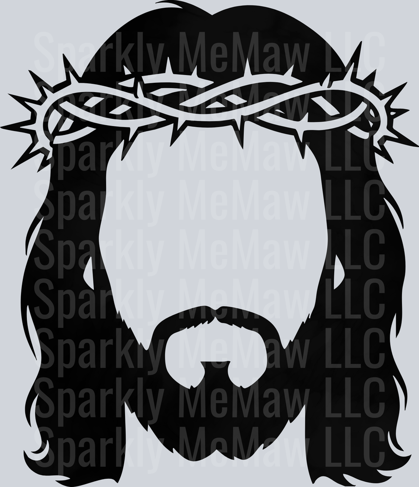 Jesus Christ Crown of Thorns Silhouette UV DTF Decal
