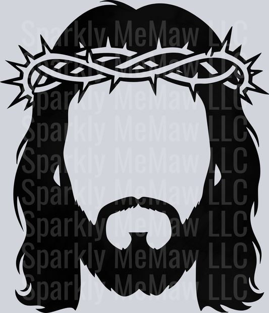 Jesus Christ Crown of Thorns Silhouette UV DTF Decal
