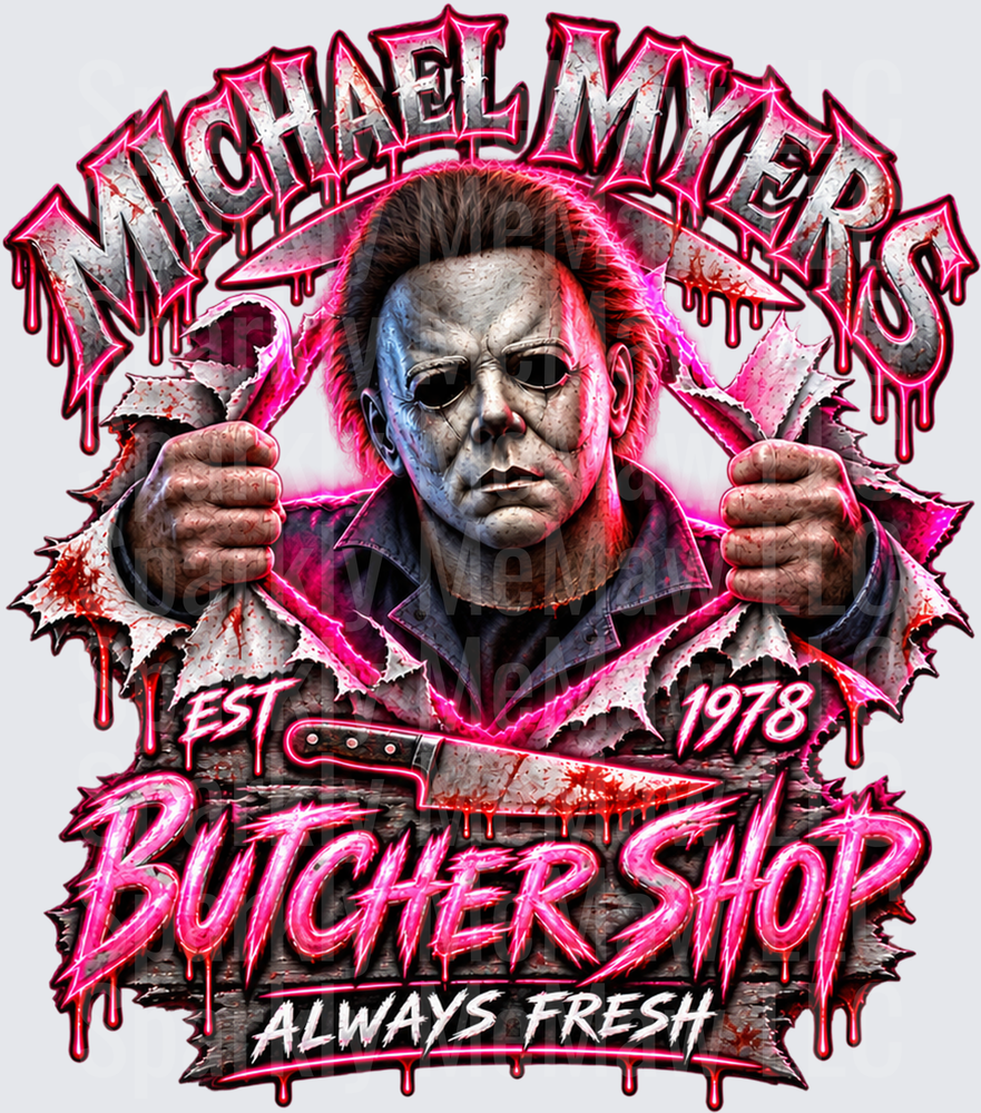 Michael Myers Butcher Shop Est 1978 UV DTF Decal