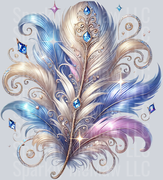 37 Fancy Feathers UV DTF Clip Art Decal