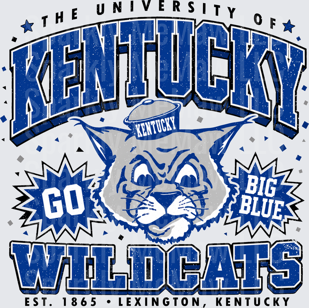 University of Kentucky Wildcats Go Big Blue This is a UV DTF Decal