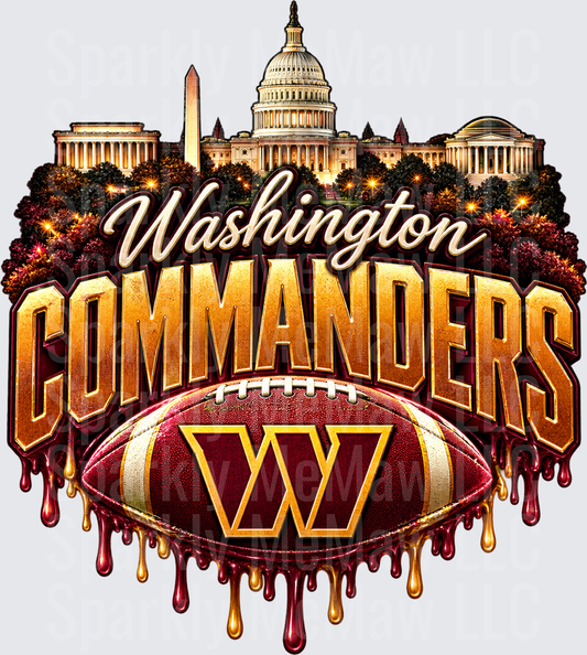 Washington Commanders Capitol Skyline UV DTF Decal