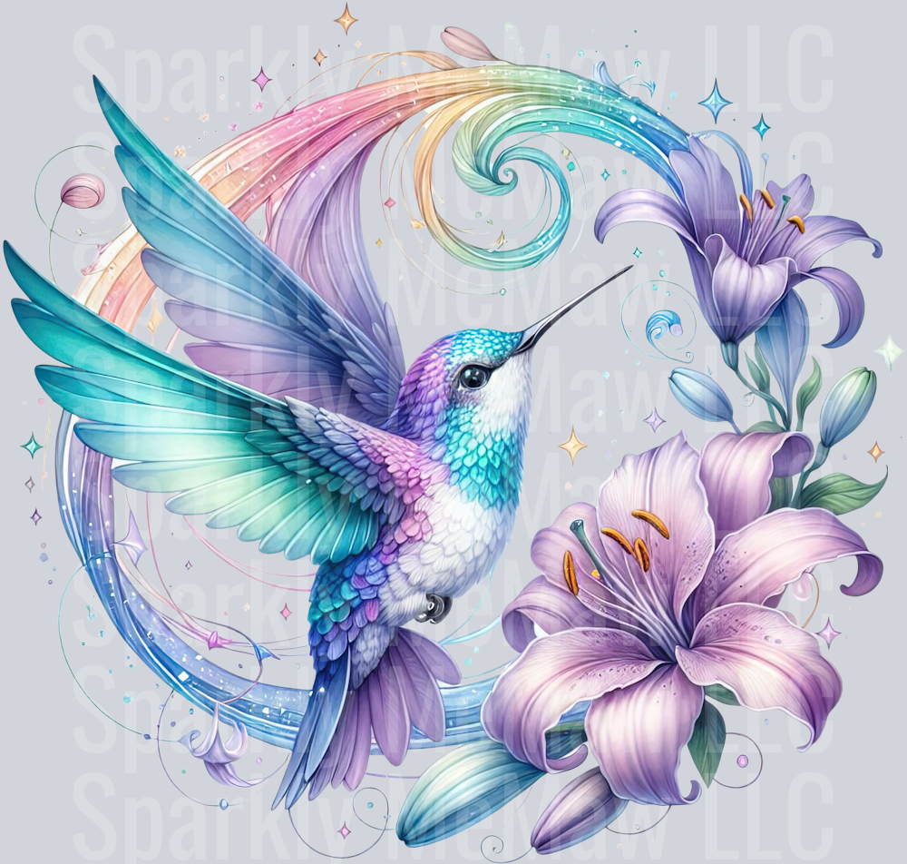 91 Hummingbird Clip Art UV DTF Decal