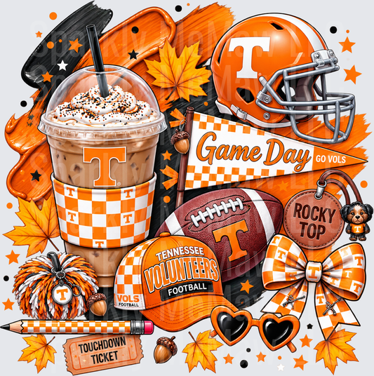 Tennessee Volunteers Game Day Collage is a UV DTF Decal