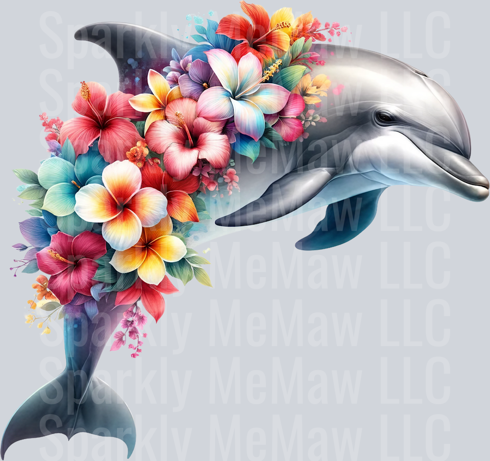 dolphin 6 Clip Art UV DTF Decal