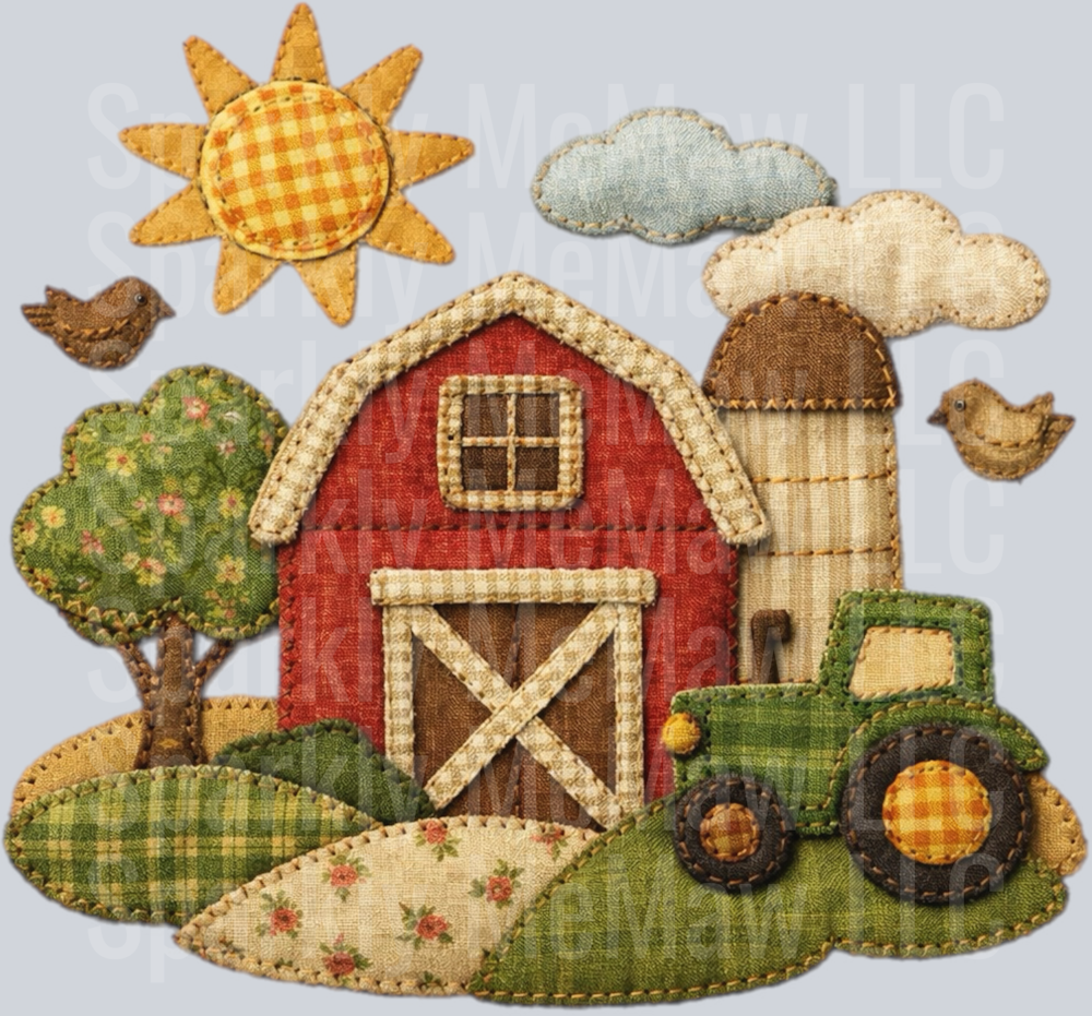 Farm Stitched UV DTF Decal