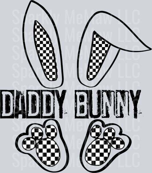 daddy bunny DTF Transfer (Fabrics)