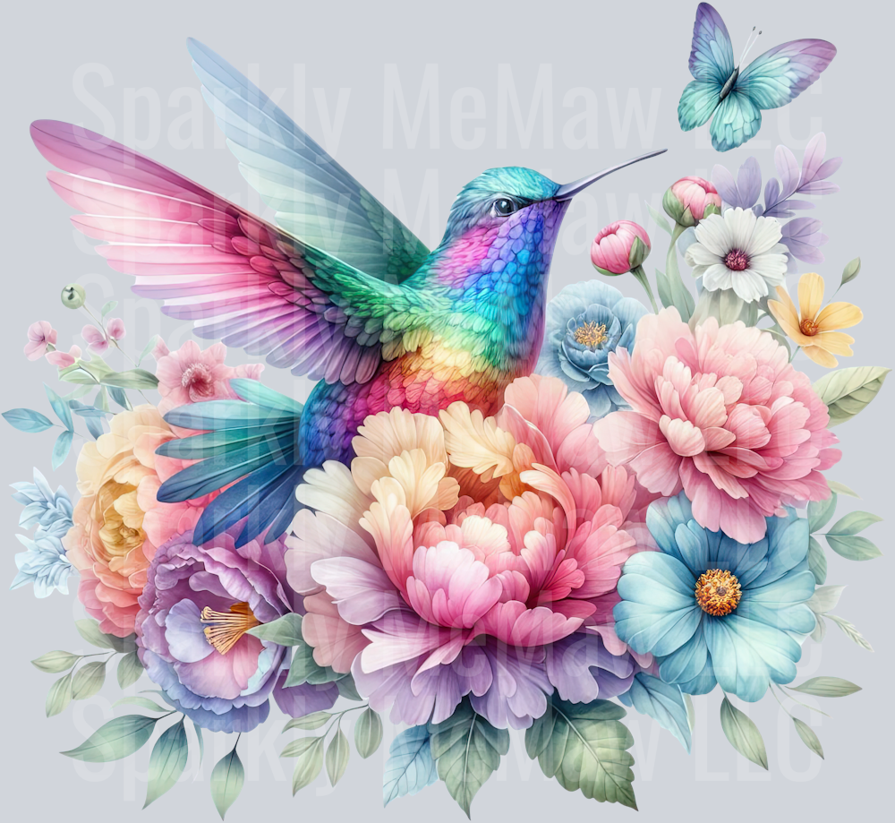71 Hummingbird Clip Art UV DTF Decal