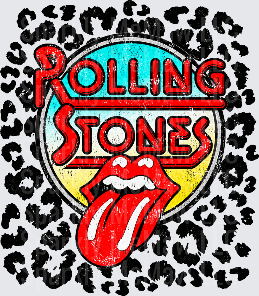 Rolling Stones Leopard Logo DTF Transfer for Fabrics