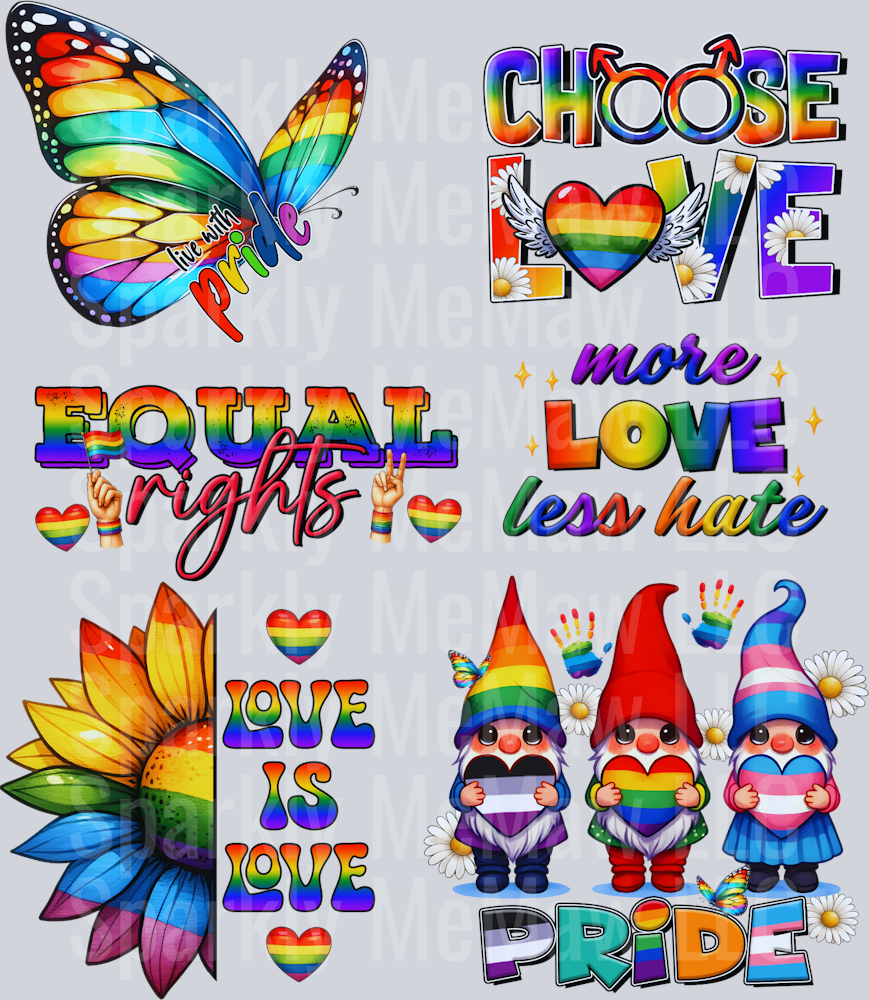 Equal.Rights. UV DTF Element Sheet