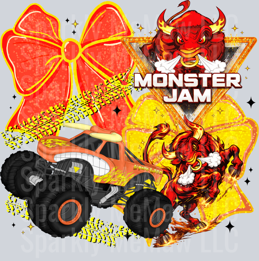 Monster Jam El Loco Bow DTF Transfer (Fabrics)