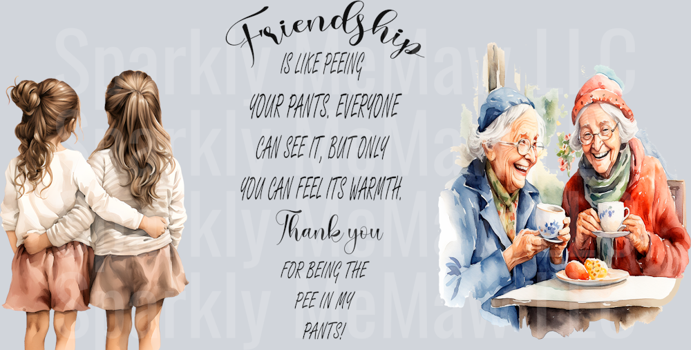 Best Friends 16 oz UV DTF Wrap