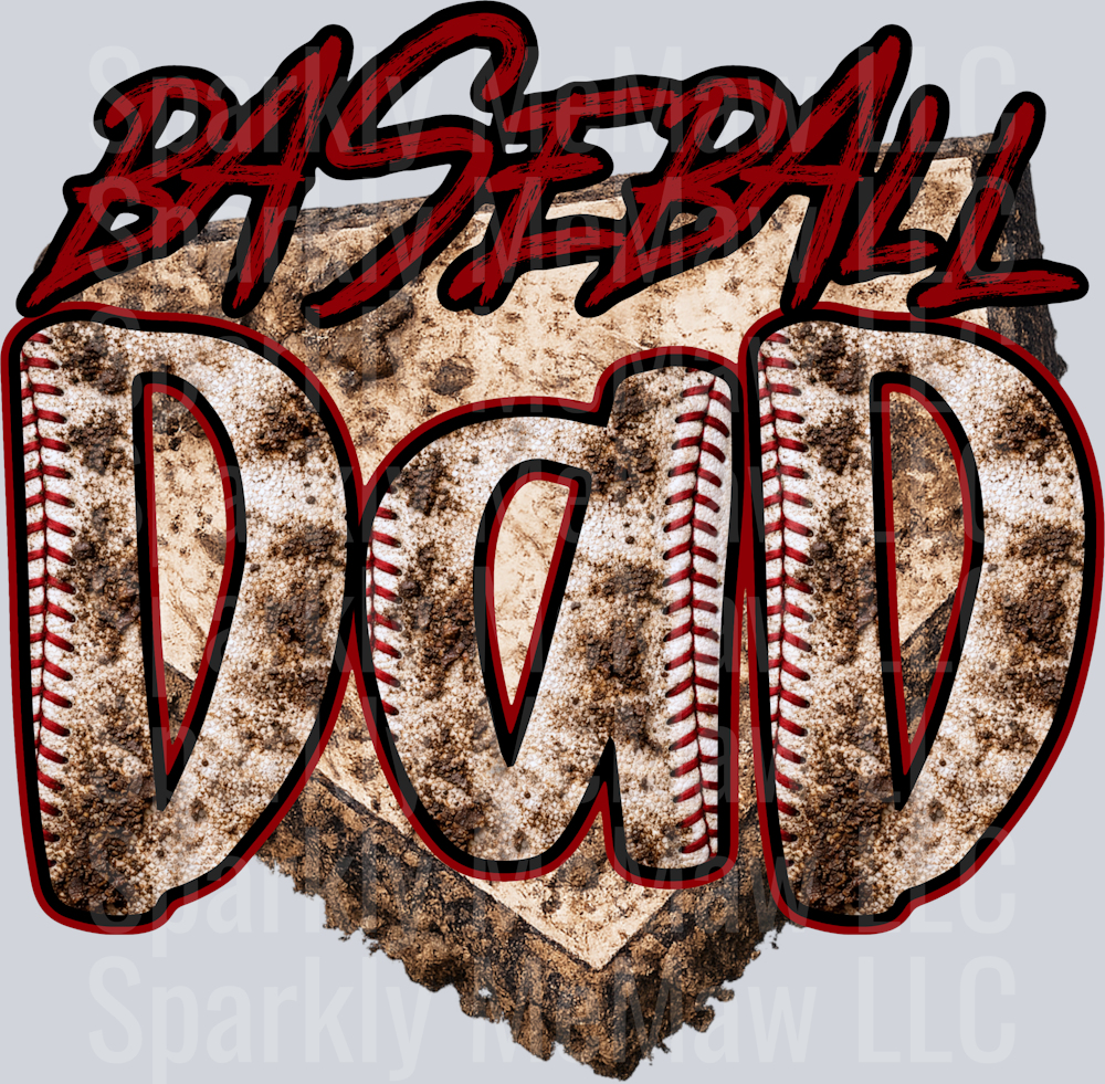Baseball Dad DTF Transfer