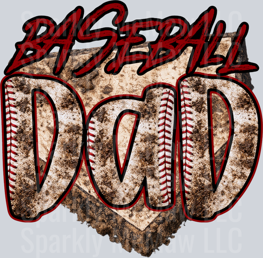 Baseball Dad DTF Transfer
