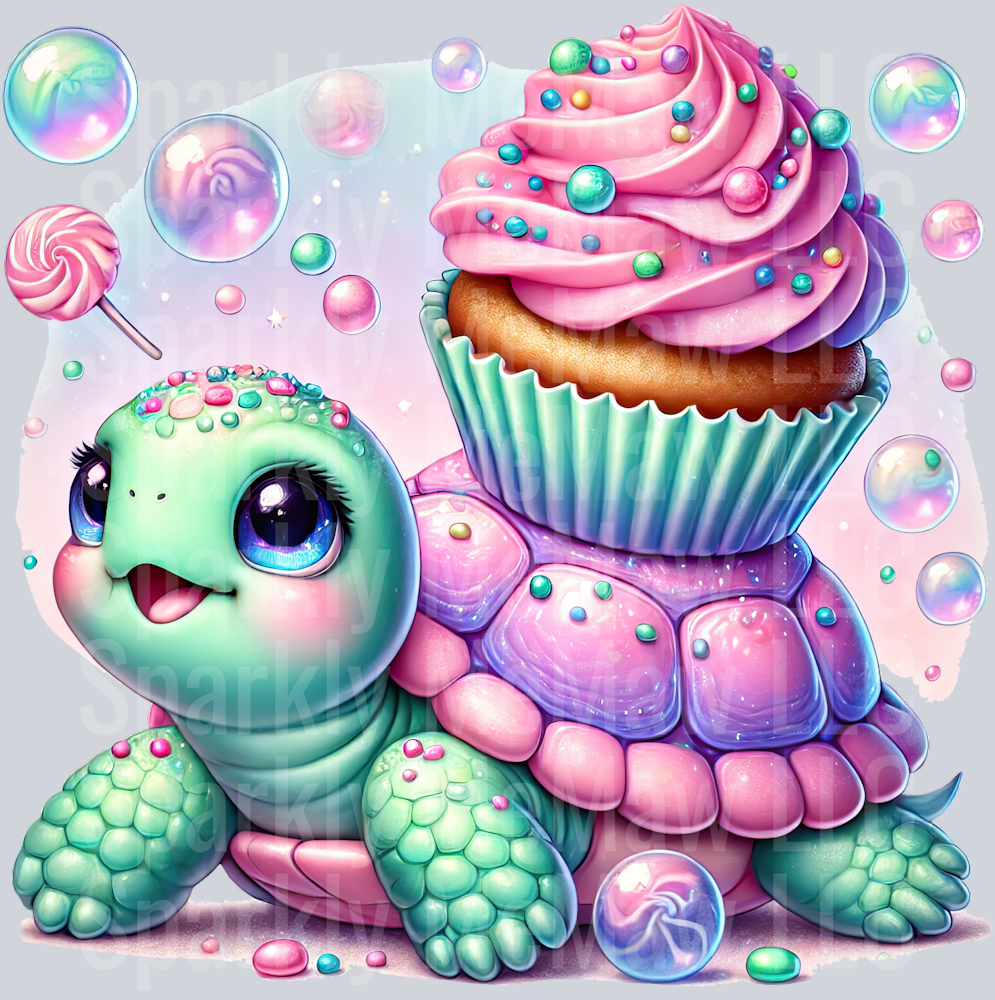 13 Colorful Turtle Clipart UV DTF Decal