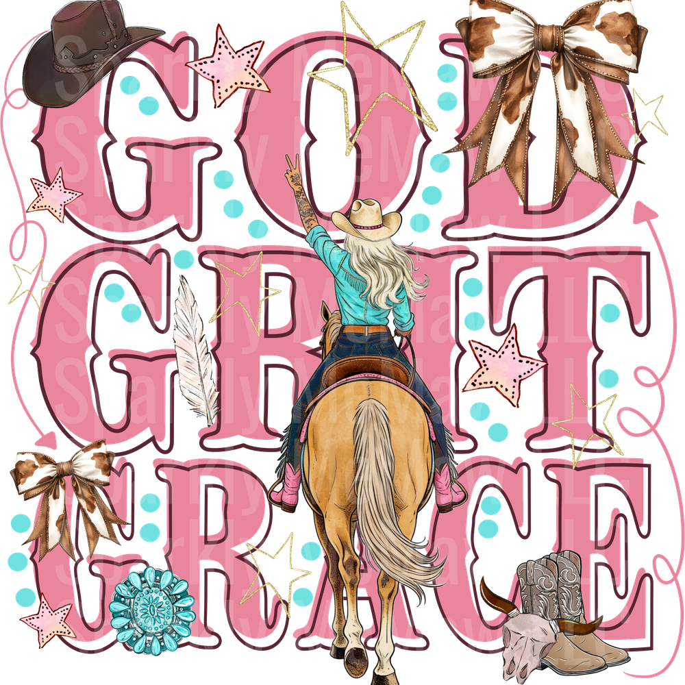 GOD GRIT GRADE 1 uv dtf decal