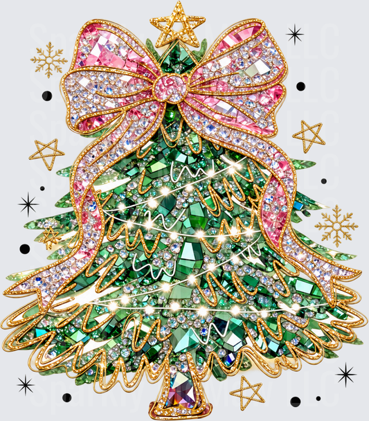 Bejeweled Christmas Tree UV DTF Decal
