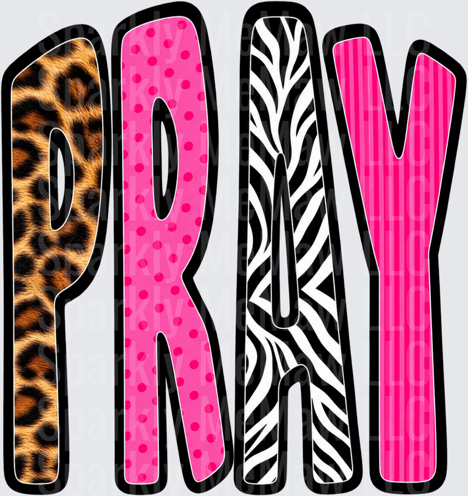 PRAY Mixed Animal Print DTF Transfer for Fabrics