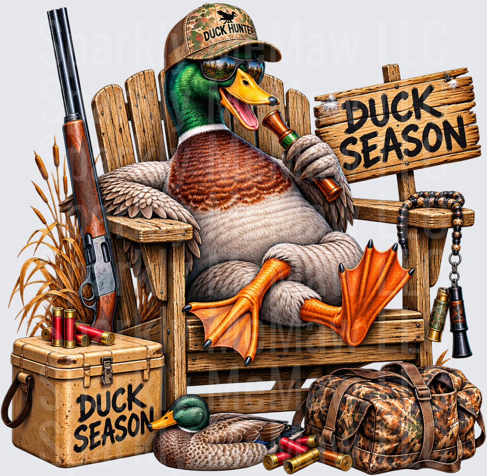 Duck Season Mallard Hunter This is a UV Decal Decal