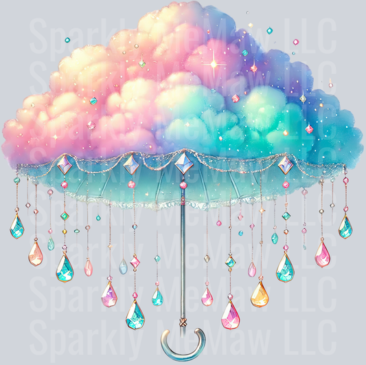 19 April Showers UV DTF Clip art Decal