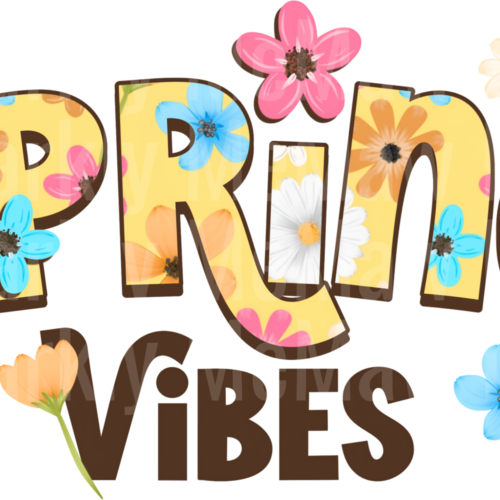 Spring vibes UV DTF Decal