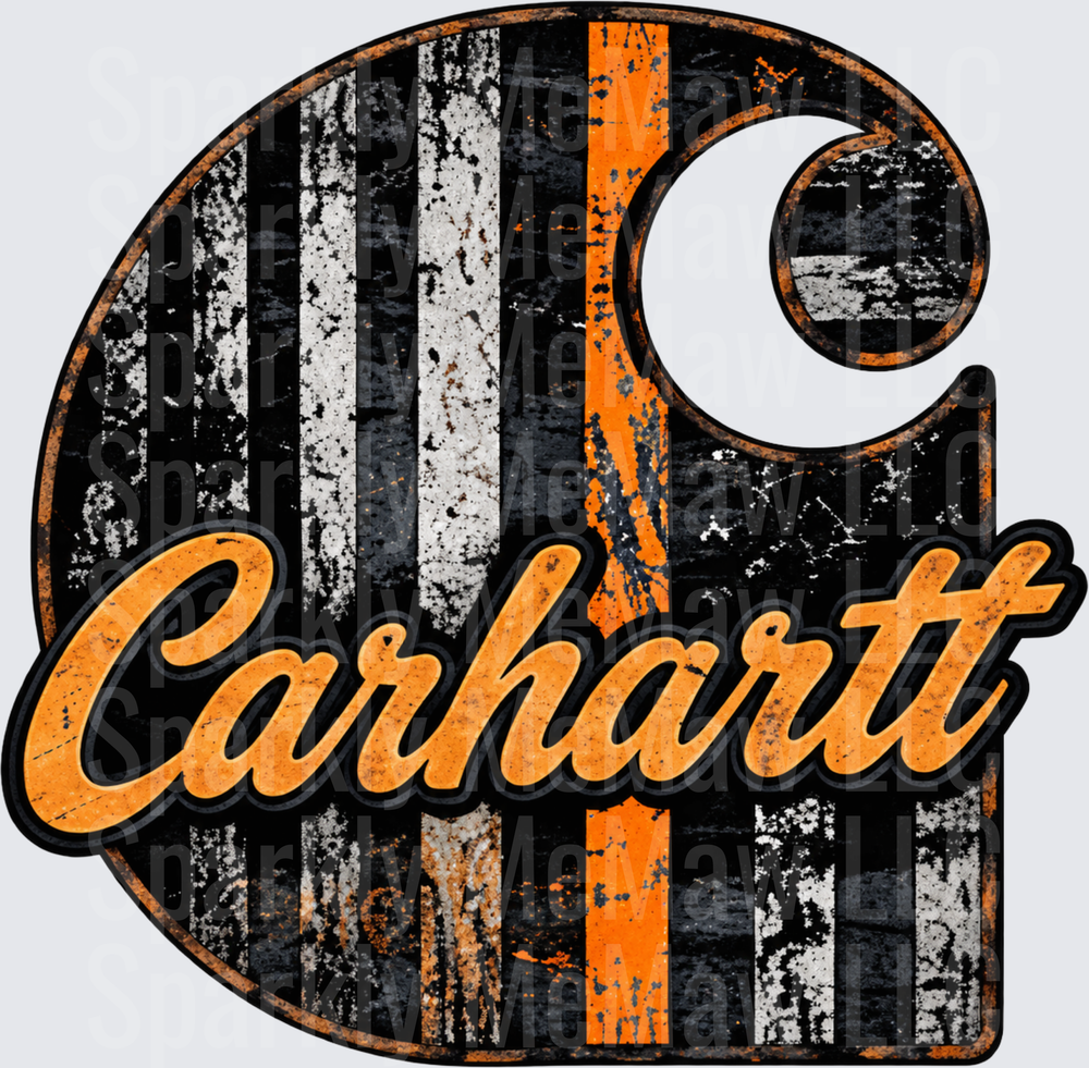 c Logo Grunge Stripe UV DTF Decal