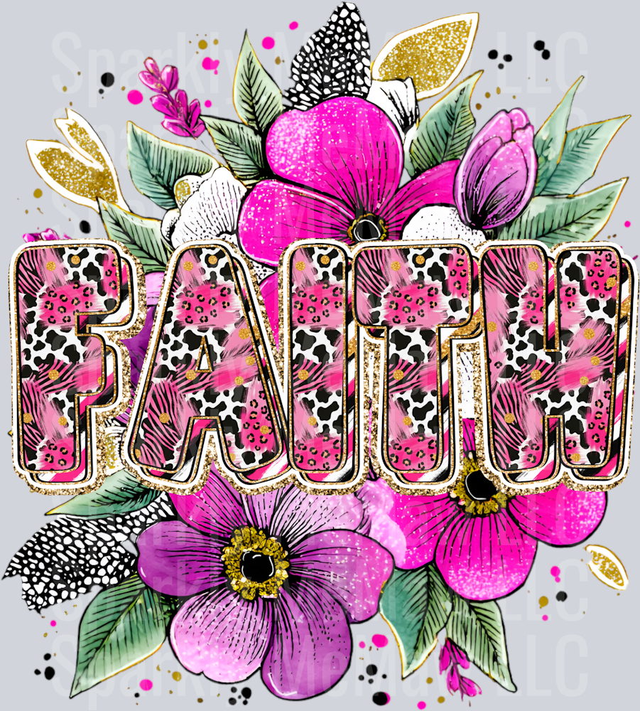 Faith Floral DTF Transfer