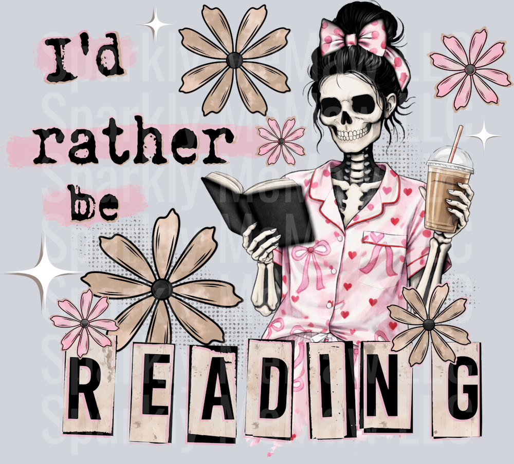 I'd Rather be Reading UV DTF DECAL