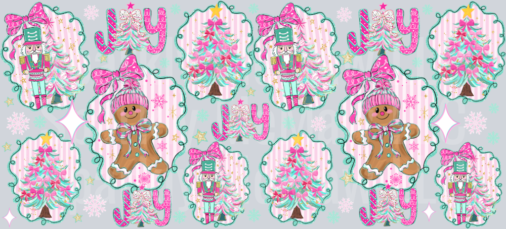 Joy and Gingerbread 16 oz UV DTF Wrap