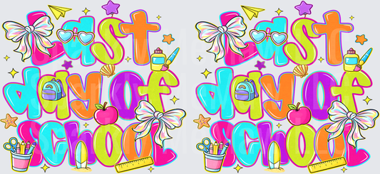 Groovy Just Dance School Vibes with Colorful Letters and School Supplies UV DTF 16 oz Wrap