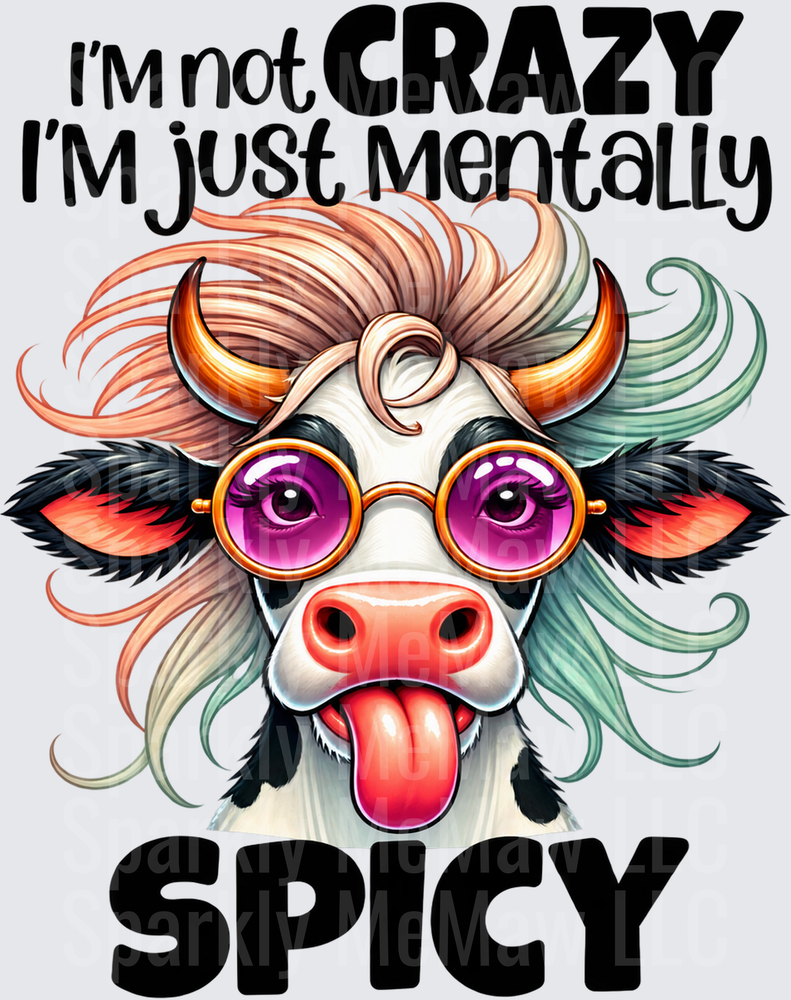 Crazy Spicy Cow UV DTF Decal