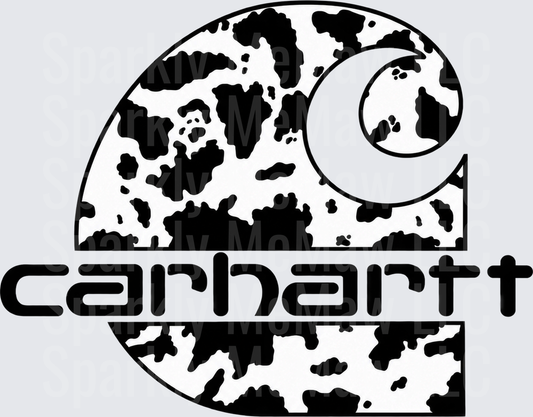 ch Cow Print Logo DTF Transfer for Fabrics