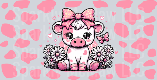 Pink Cow 16 oz UV DTF Wrap