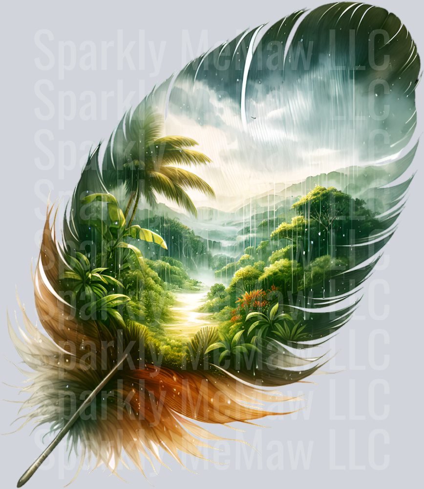 Enchanted Nature Feather UV DTF Decal 3