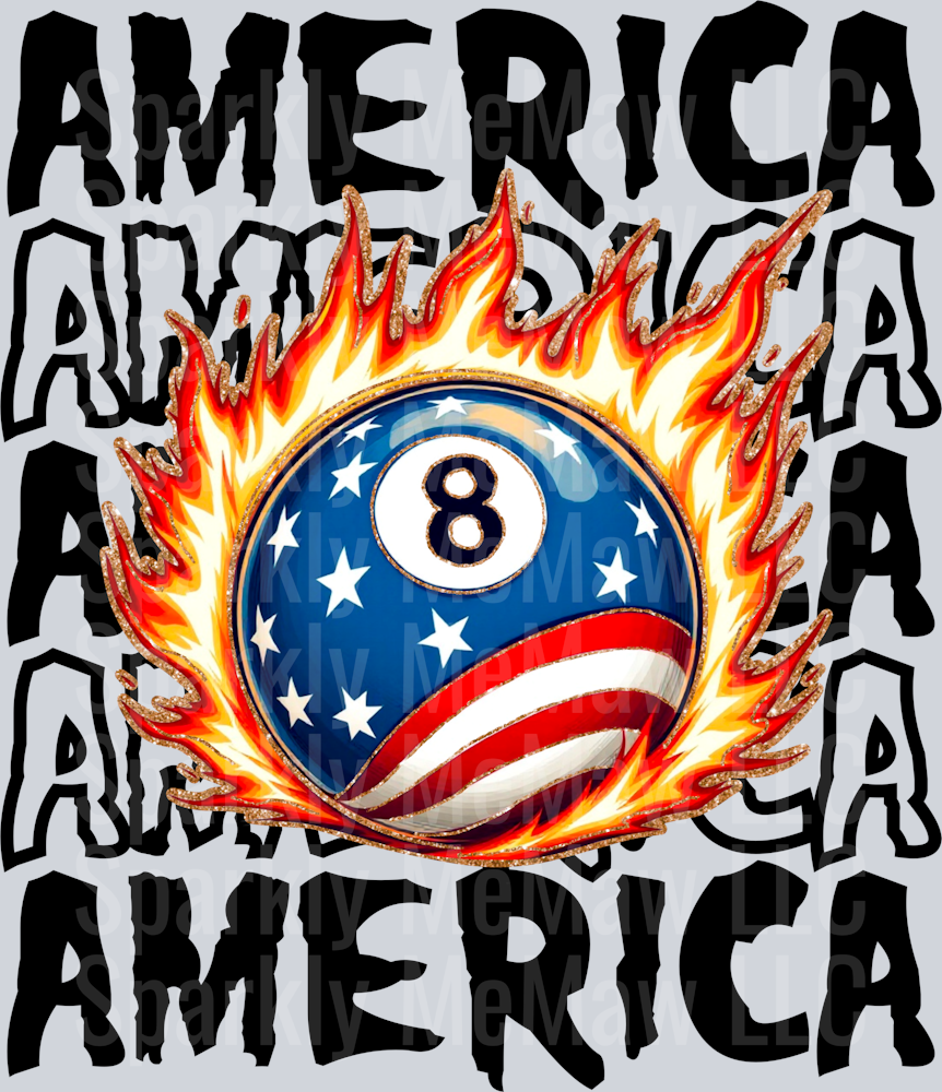 america UV DTF Decal