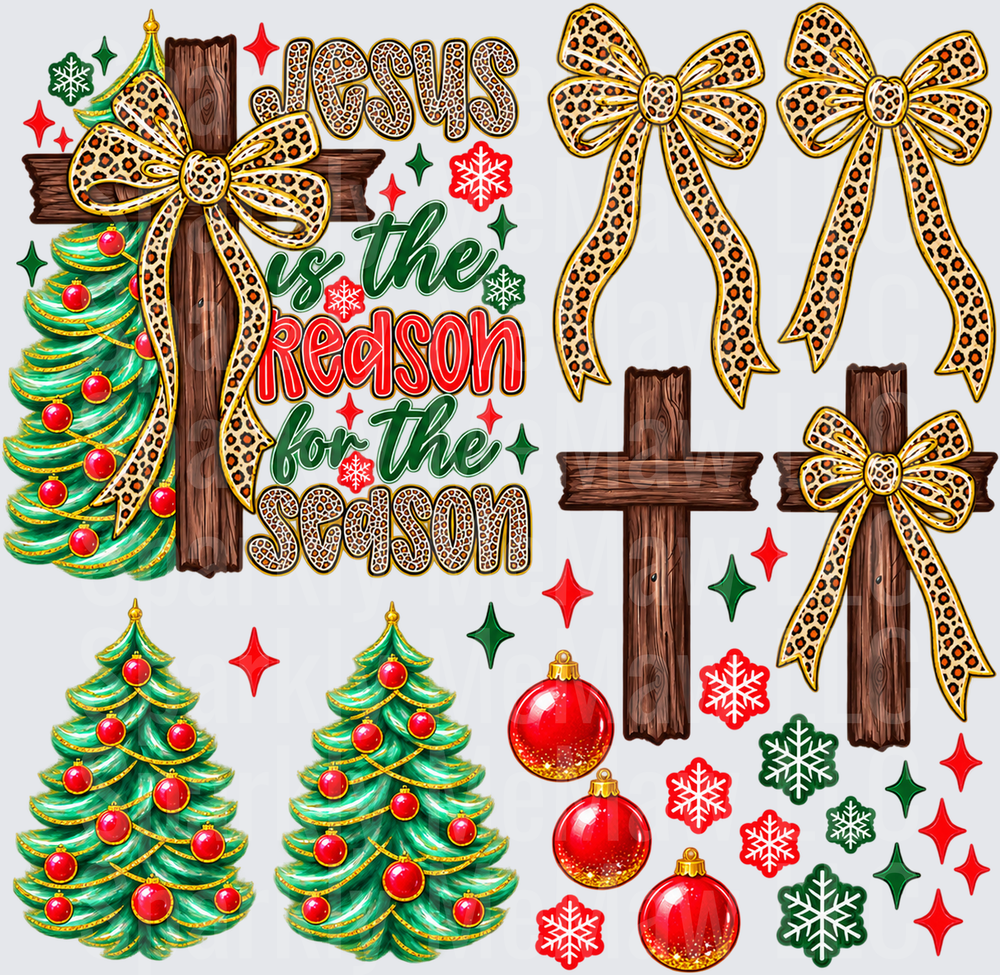 Jesus Is The Reason Season this is a 10 inch cut and stick UV Decal Sheet